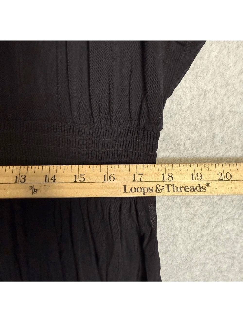 Torrid 2 (2X 18/20) Black Mesh Smocked Waist Swimsuit Swim Cover Up Dress New - Picture 5 of 8
